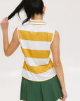 Moore Polo - Mustard/White Stripes