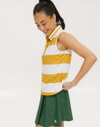 Moore Polo - Mustard/White Stripes