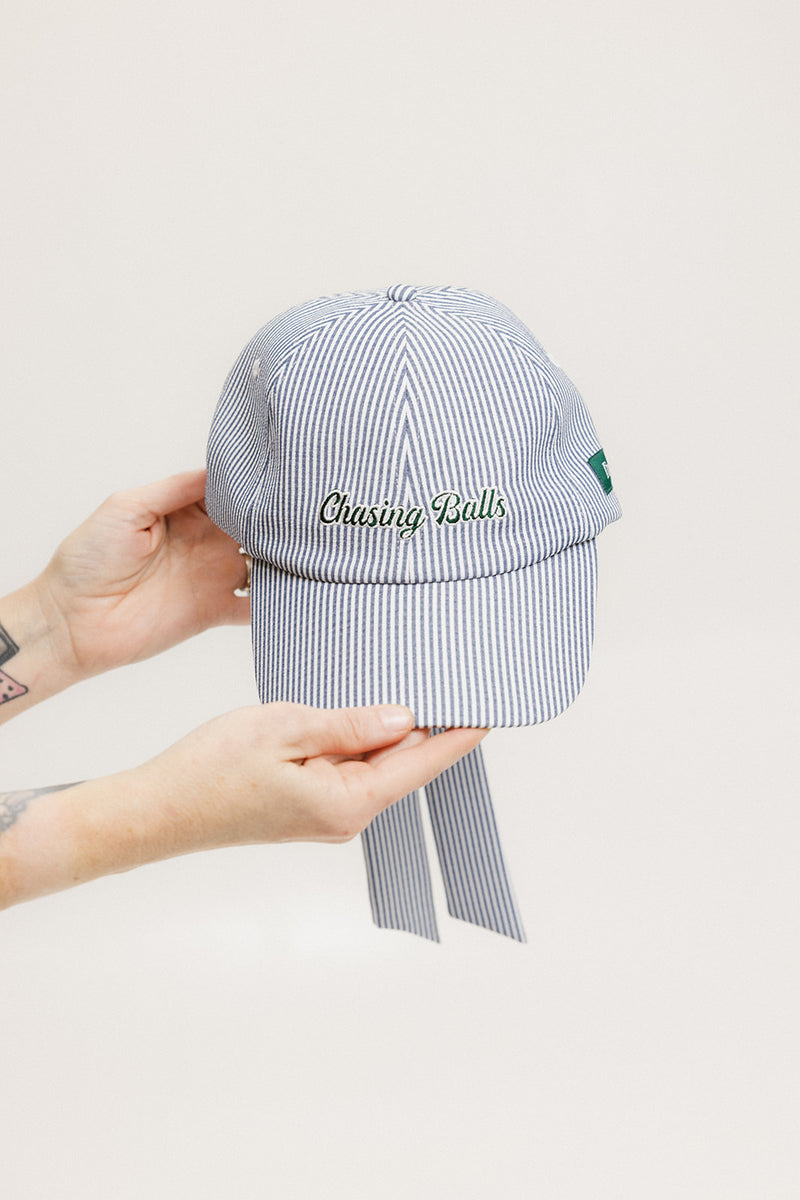 Bessie Hat - Indigo Seersucker – foreall.com