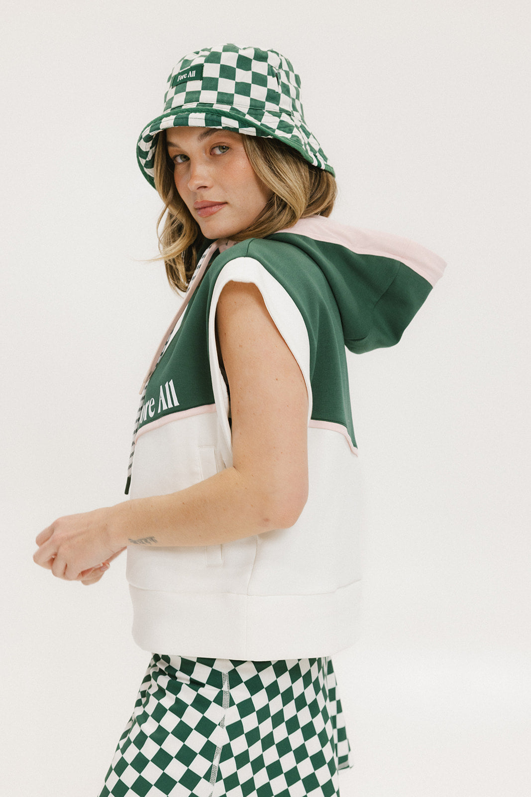 Laila Sleeveless Hoodie - Green – foreall.com