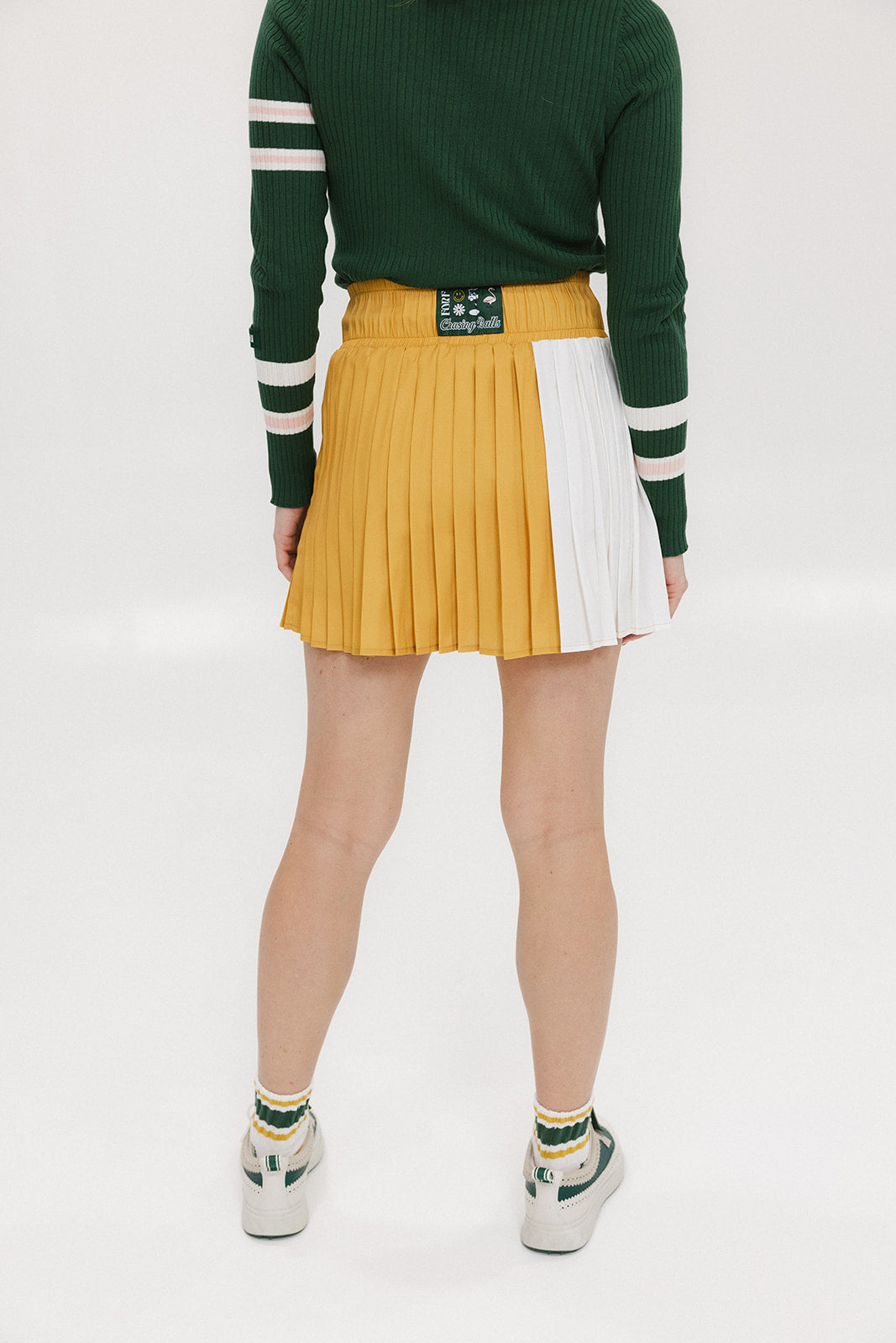 Rose Pleated Skirt - Mustard