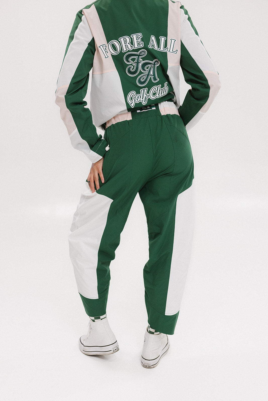 Caitlin Warm-Up Pant - Green/Pink – foreall.com