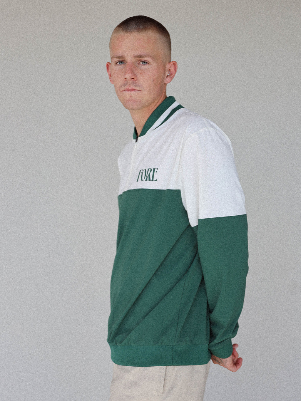 Hamilton Quarter Zip - Green/White – foreall.com