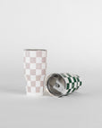 Prezzy Tumbler - Green/White Checkered