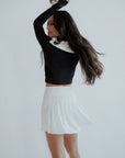 Michelle Mock Shirt - Black/White