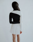 Michelle Mock Shirt - Black/White