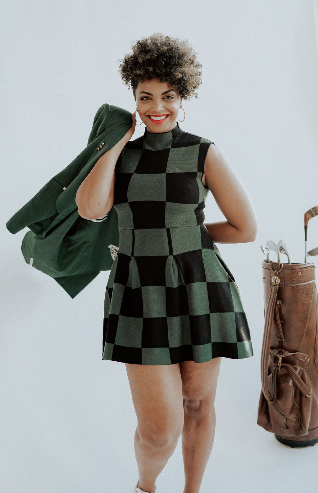 Mckell Dress - Green/Black Checkered XXL Mckell Dress - Green/Black Checkered XXL