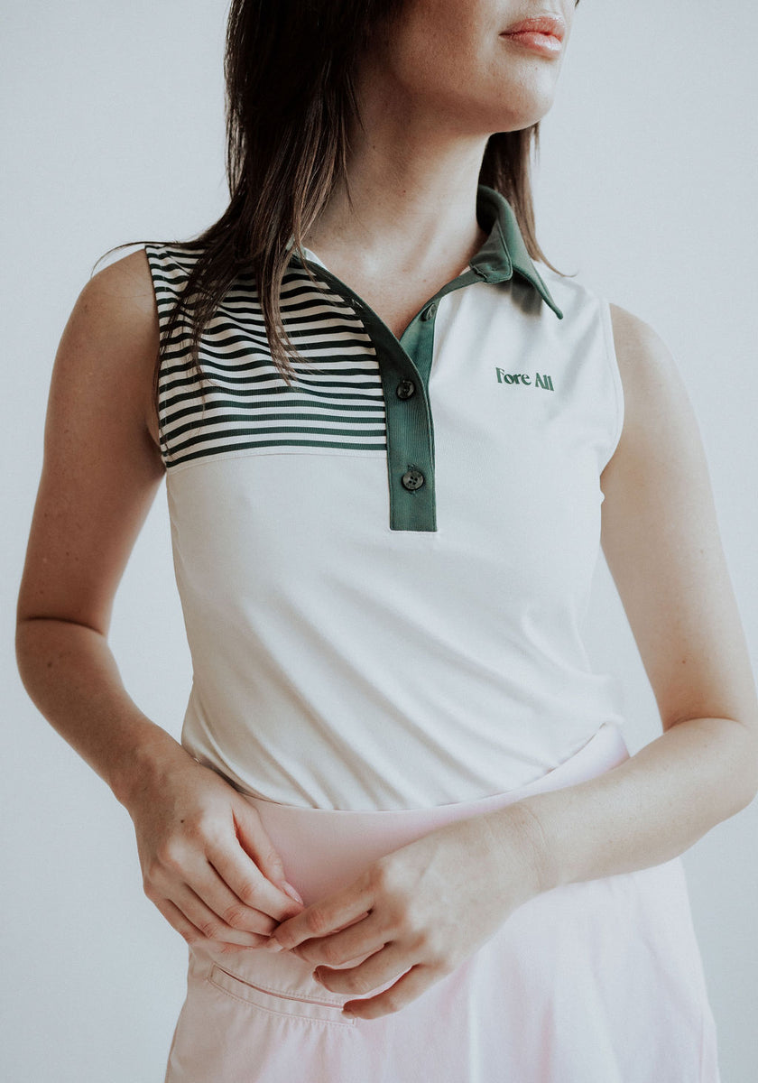 The Moore Sleeveless Golf Polo – foreall.com