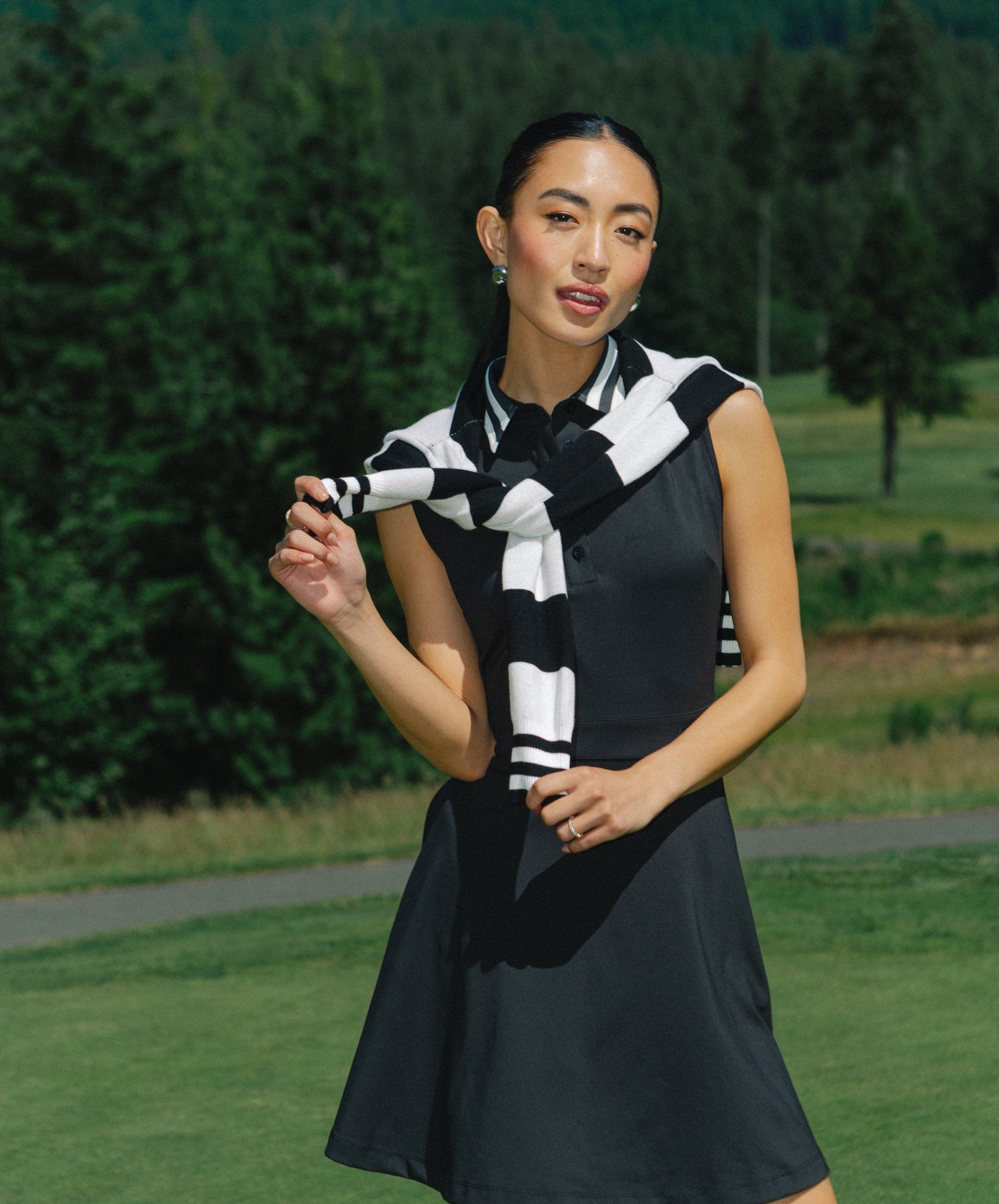 black dress white sweater Mariela Vest and Poplin BLACK-WHITE / M by Sugarlips comfy sweater dress with you wherever you go this fall and winter season Work Sweater Dresses | Nordstrom