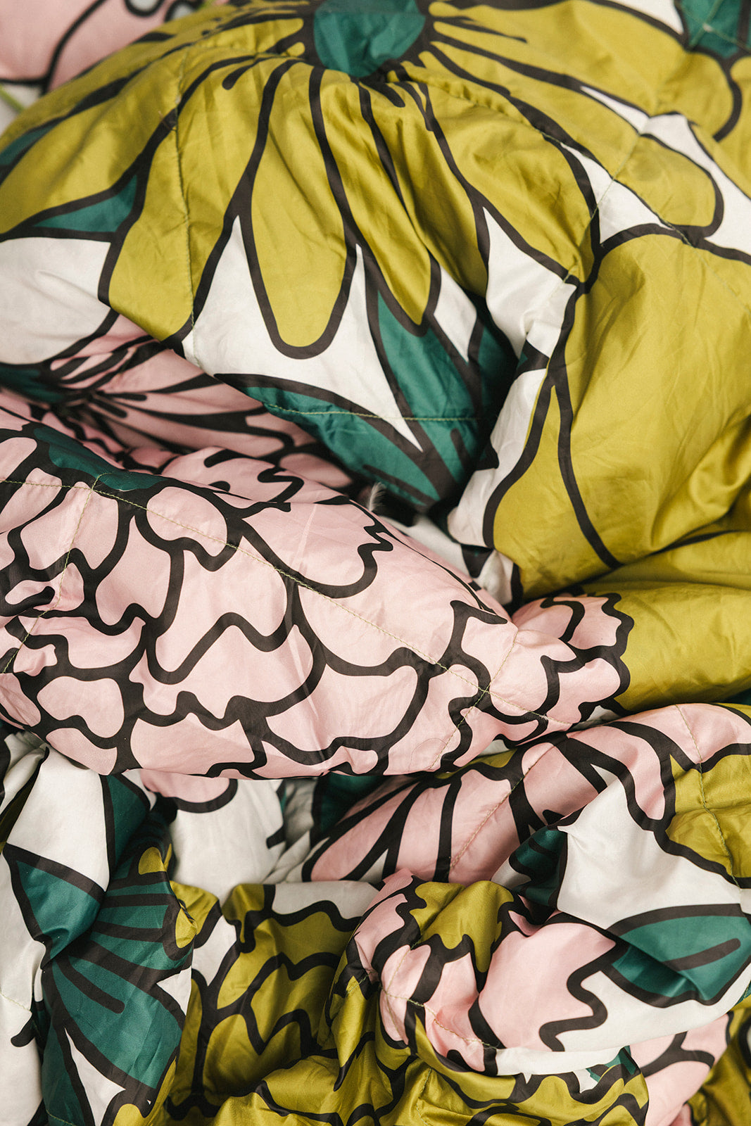 Mother Puffer Cart Blanket - Avo Stripes