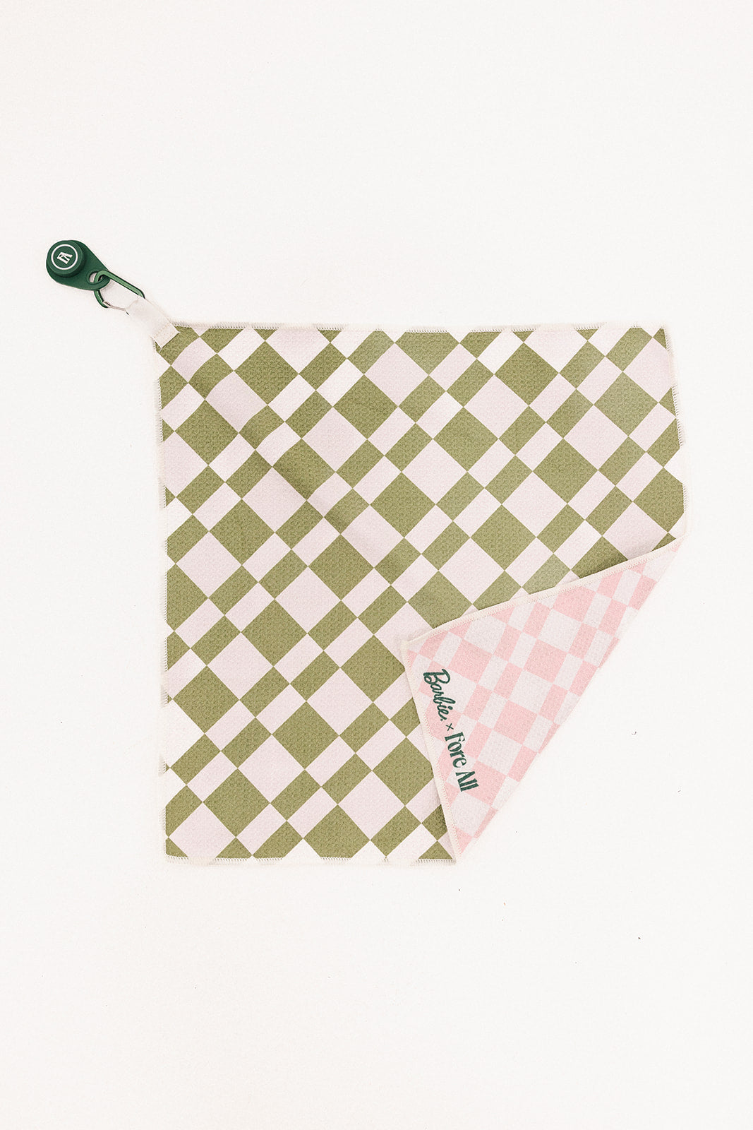 Magnet Golf Towel - Pink/White Checkered