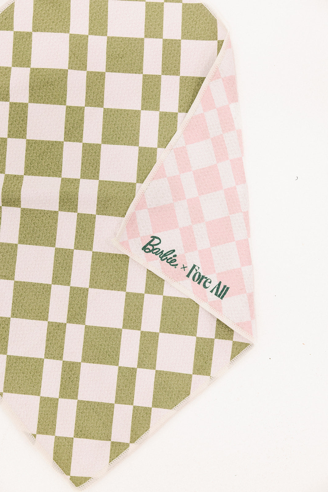 Magnet Golf Towel - Pink/White Checkered