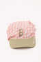 Lady Scarf Hat - Pink/White Checkered