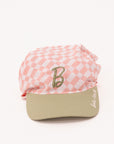 Lady Scarf Hat - Pink/White Checkered