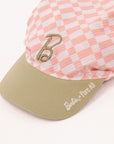 Lady Scarf Hat - Pink/White Checkered