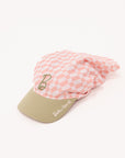 Lady Scarf Hat - Pink/White Checkered