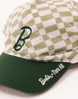 Lady Scarf Hat - Putting Green/White Checkered