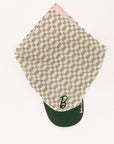 Lady Scarf Hat - Putting Green/White Checkered