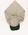 Lady Scarf Hat - Putting Green/White Checkered