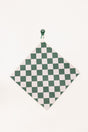 Magnet Golf Towel - Green/White Checkered