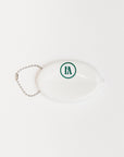 White coin pouch with 'Fore All' text on a white background