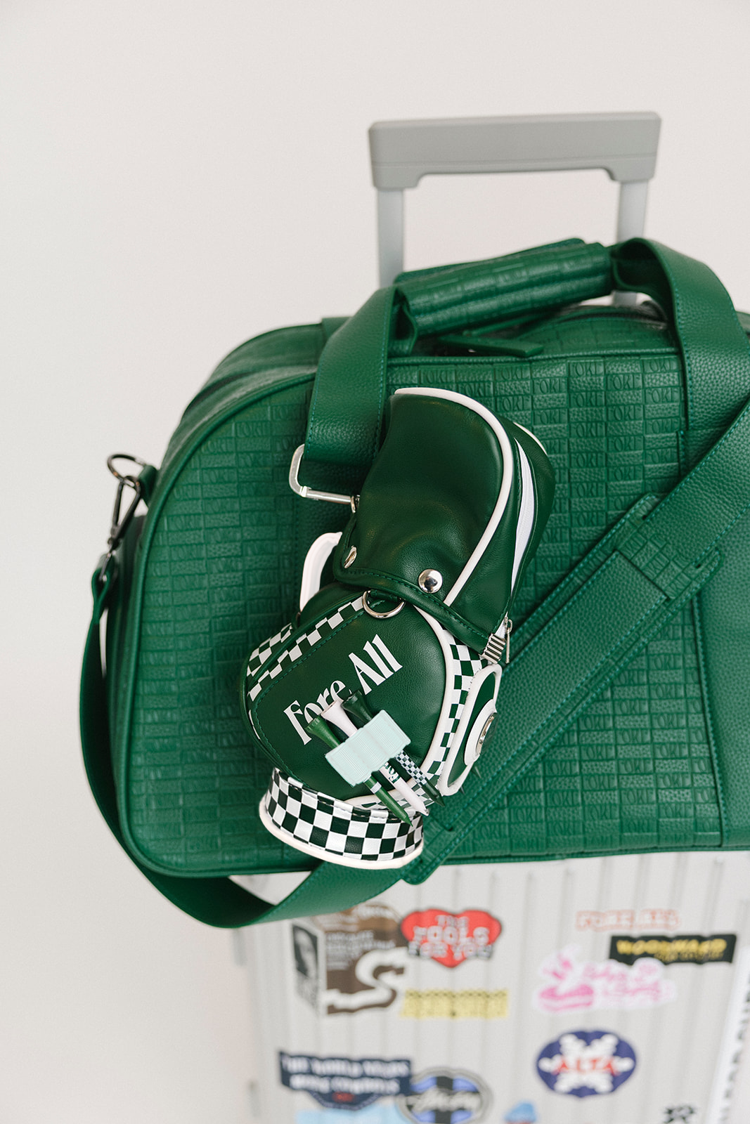 Bag Caddie - Green/White Checkered – foreall.com