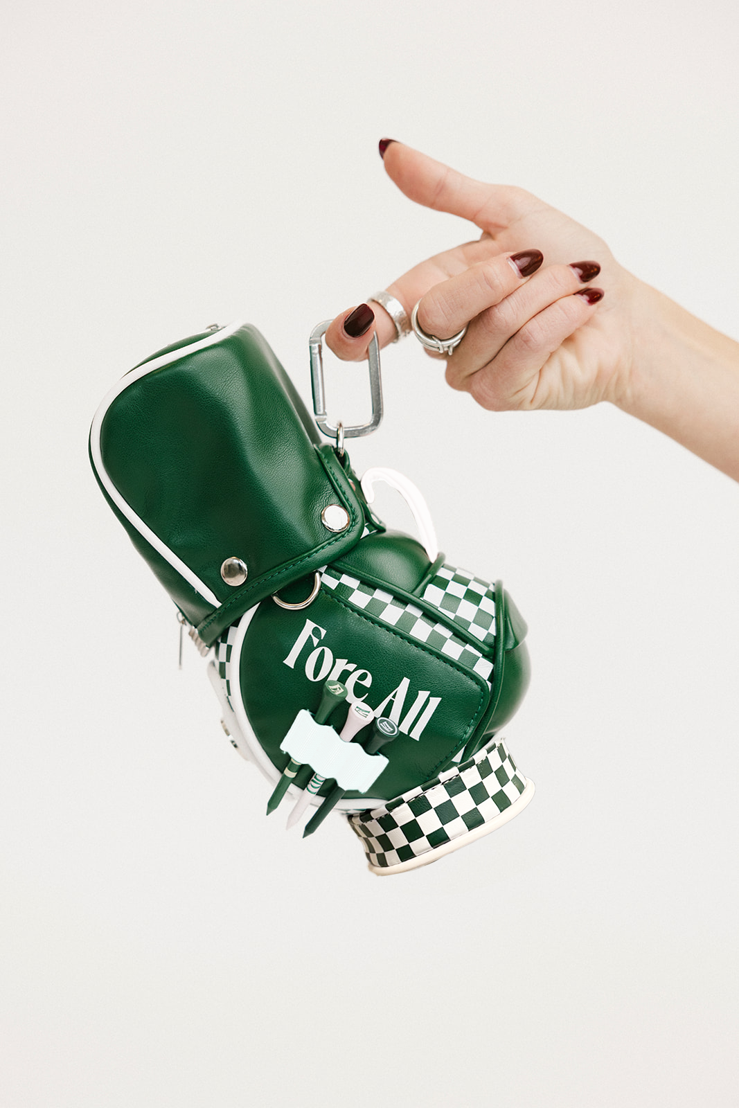 Bag Caddie - Green/White Checkered – foreall.com