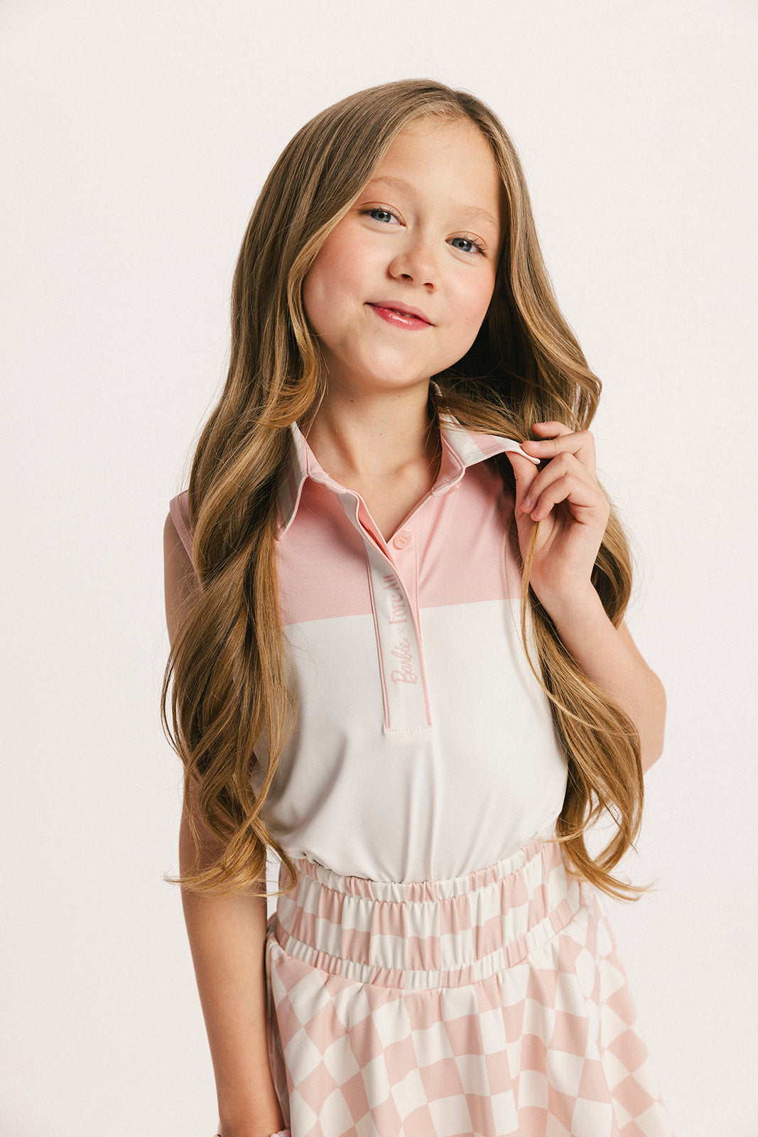 Youth Moore Polo - Pink/White