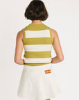 Sailor Sweater Vest - Avo/Sugar Stripes