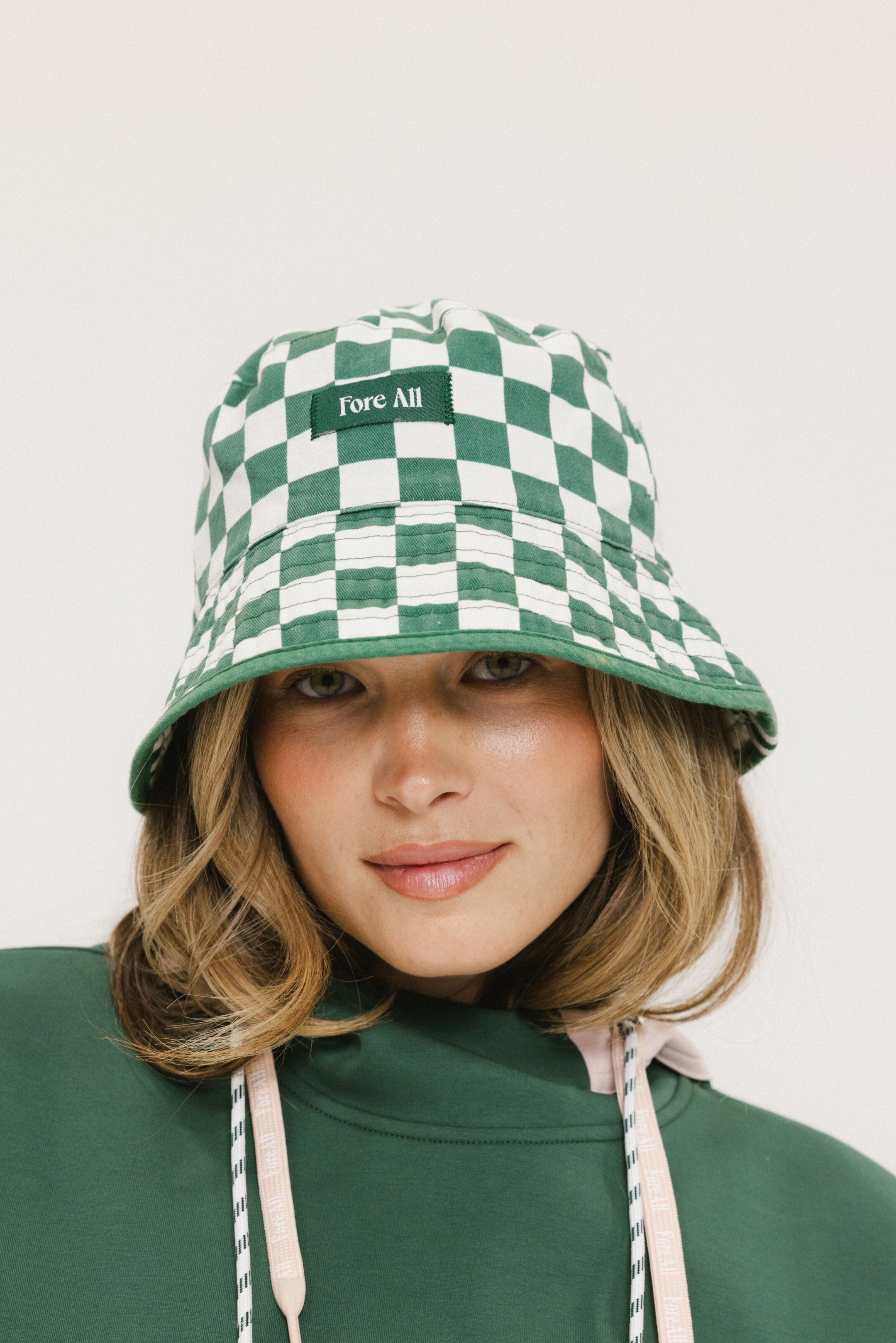 Austi Bucket Hat - Green Checkered – foreall.com