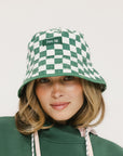 Austi Bucket Hat - Green Checkered