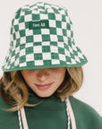 Austi Bucket Hat - Green Checkered