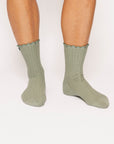 Reef Ruffle Sock - Sea