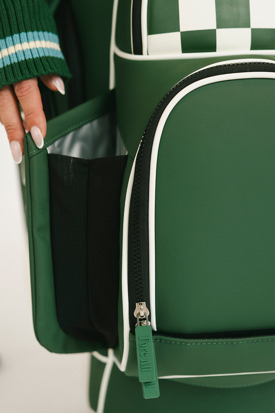 University Golf Bag - Green/White Patches