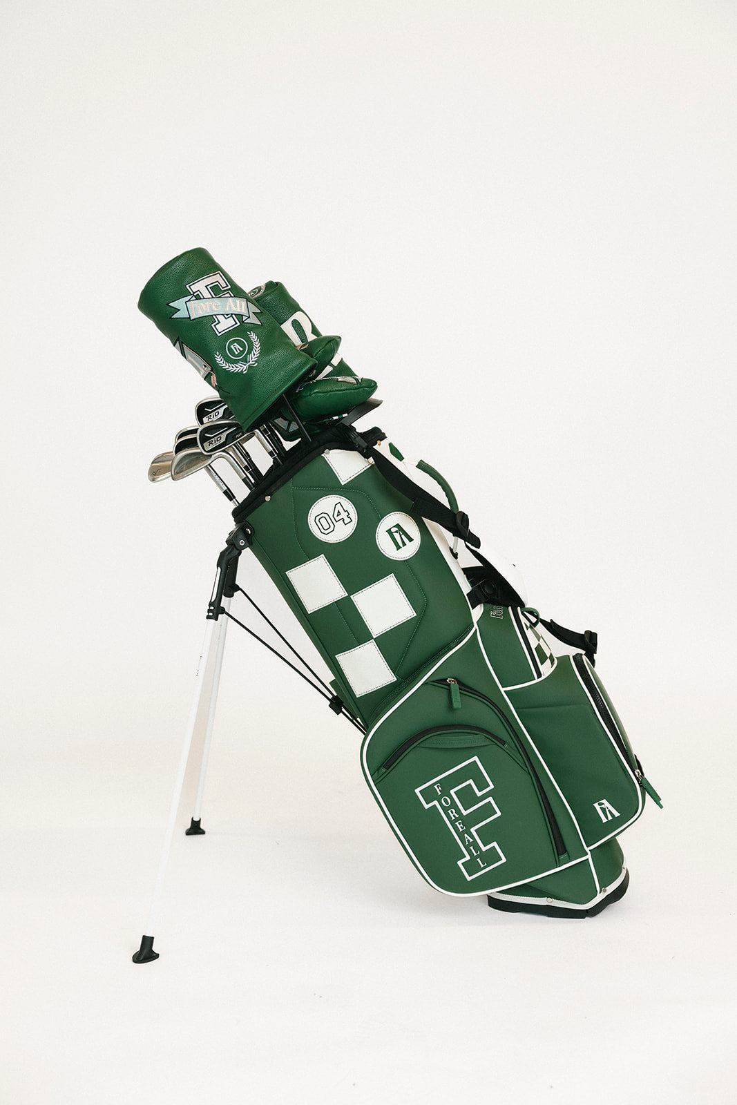 University Golf Bag - Green/White Patches