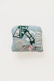Smoke blue Mandy Mallet Cover with white text and designs on a white background