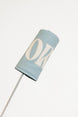 Smoke blue golf club head cover with a white 'FORE' logo on a white background