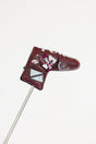 Merlot Fore All golf club head cover with decorative patterns on a white background