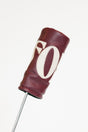 Merlot golf club head cover with a white 'FORE' logo on a white background