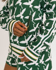 Flora Knit Jacket - Green Flamingo