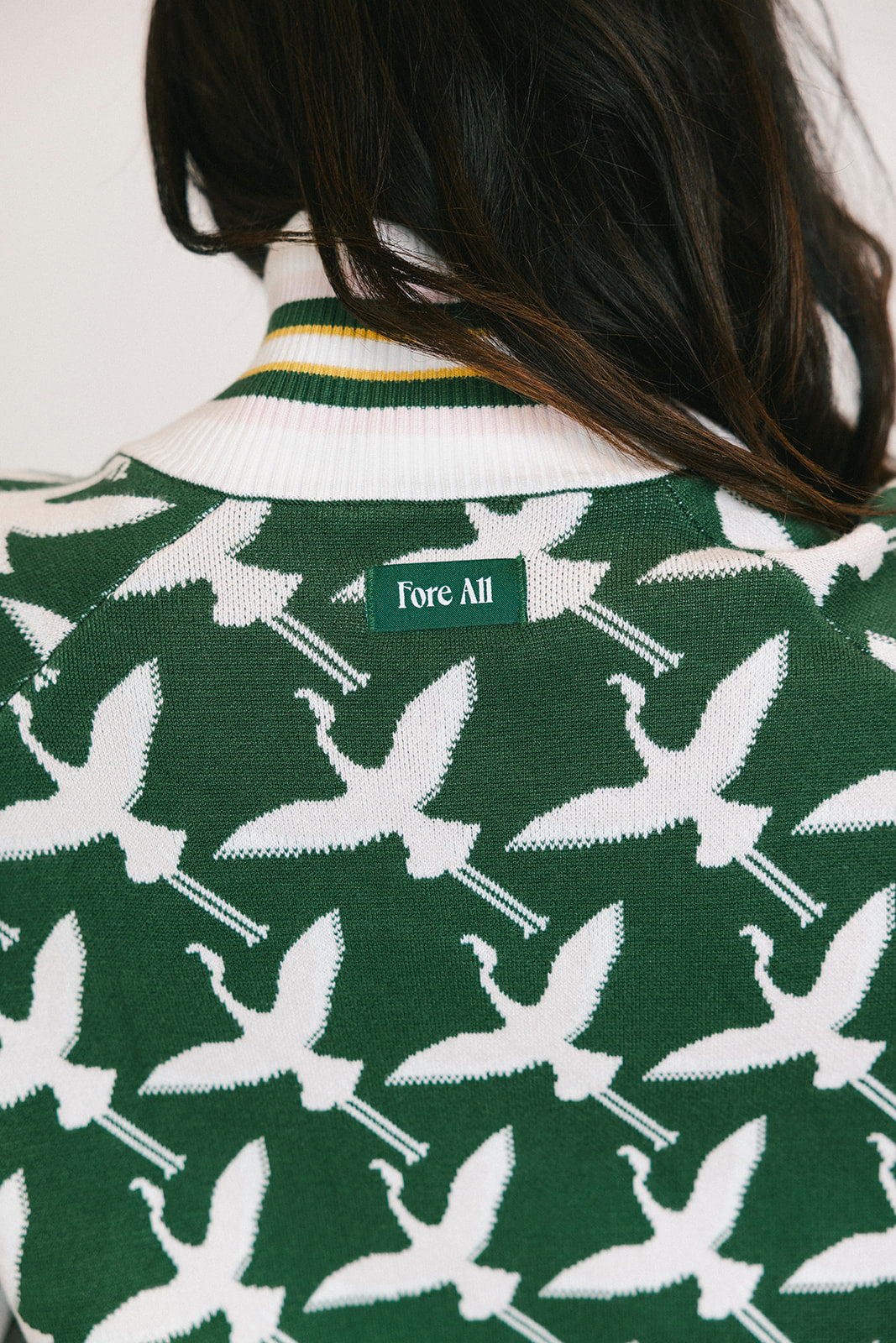Flora Knit Jacket - Green Flamingo