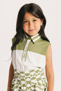 YOUTH MOORE POLO - WHITE/PUTTING GREEN
