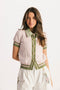 Confidence Cardigan - Pink/White Checkered