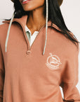 Nautical Quarter Zip - Saddle