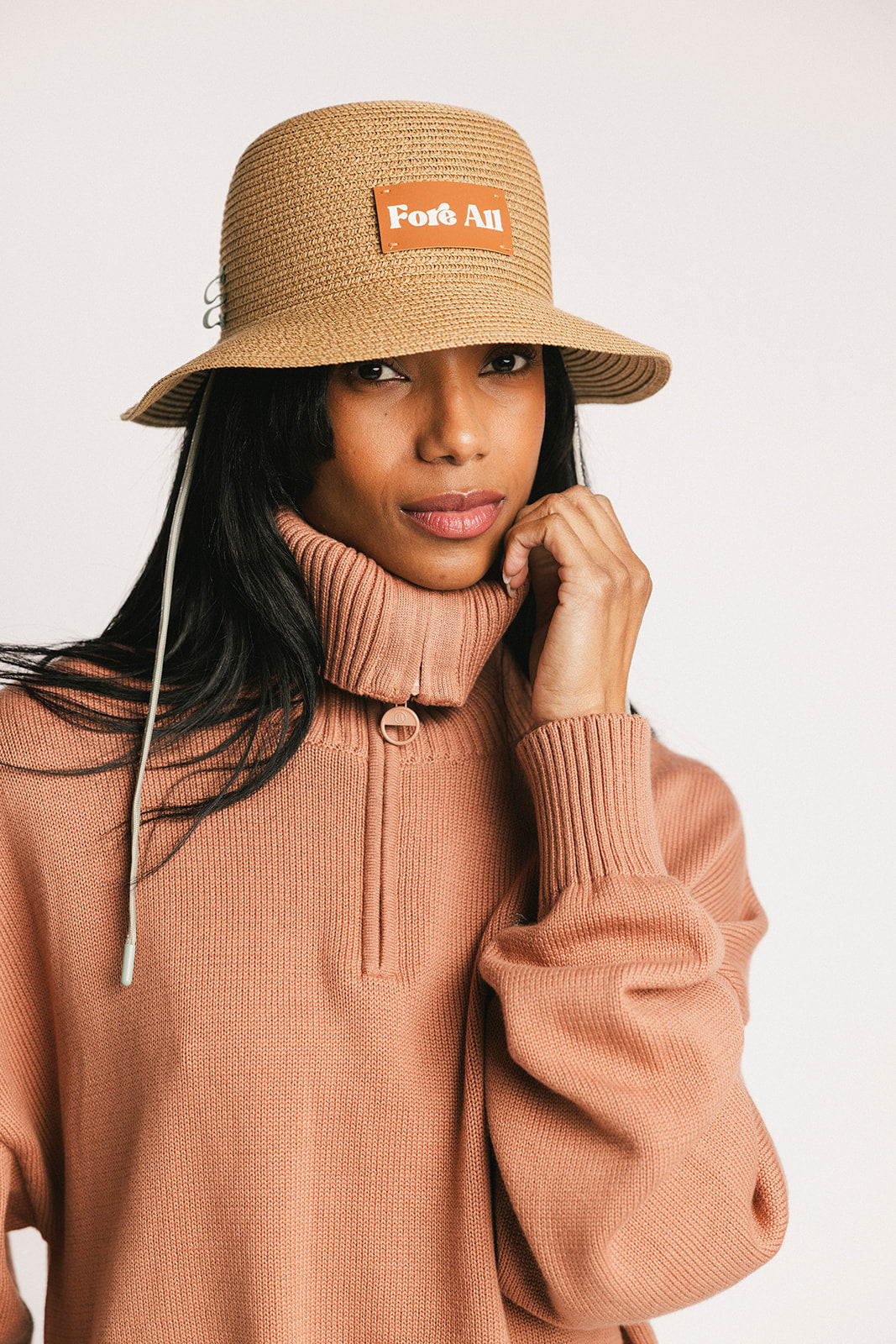 Nautical Quarter Zip - Saddle – foreall.com