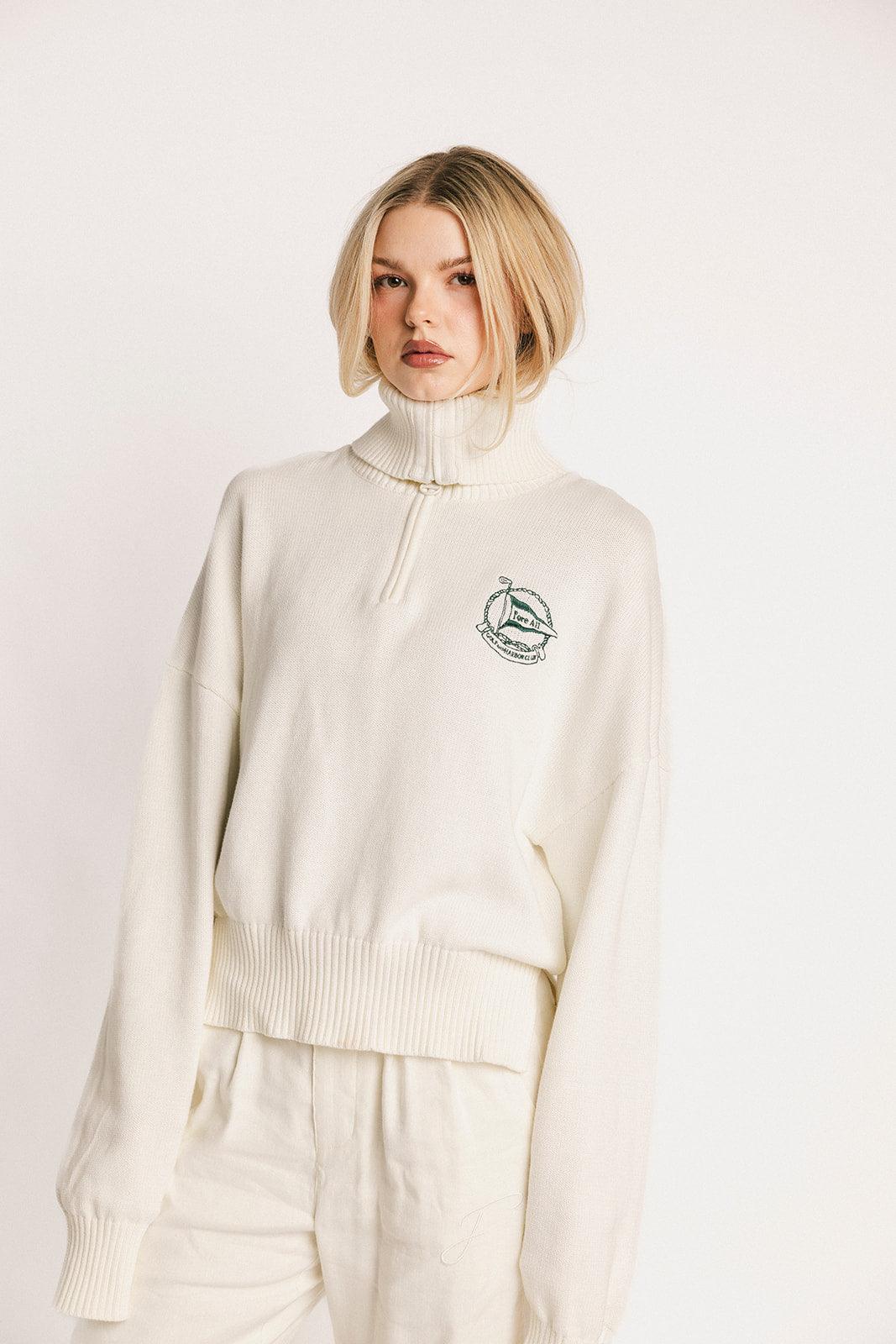 Nautical Quarter Zip - Sugar