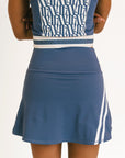 George Skirt - Indigo / White Stripes