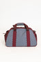 Boston Bag with a unique retro pattern on a white background