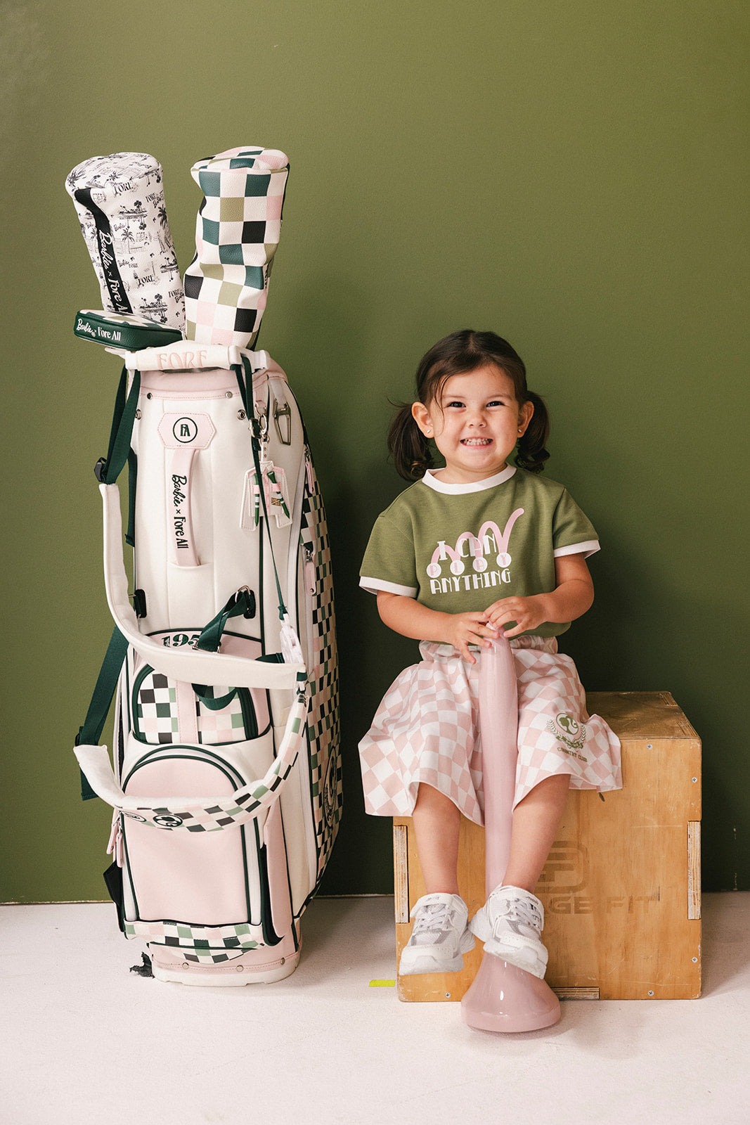 Barbie Golf Bag - Pink/White Checkered – foreall.com