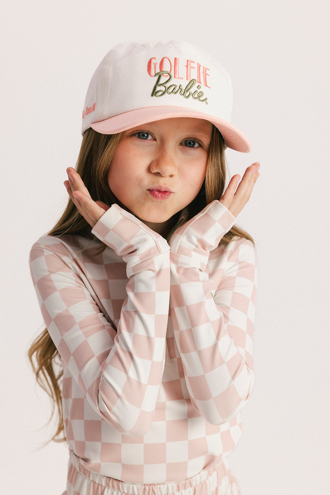 Golfie Barbie Hat - Pink/White